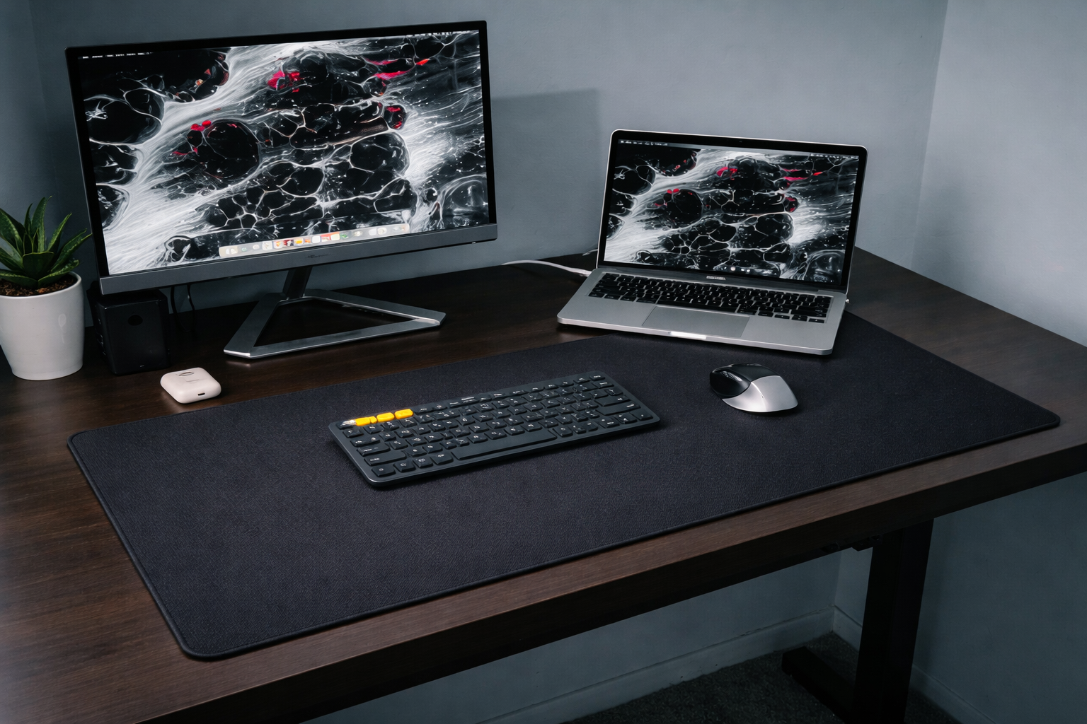 Tapis de Bureau XXL 800×400mm | Surface Imperméable · Base Antidérapante · Design Minimaliste