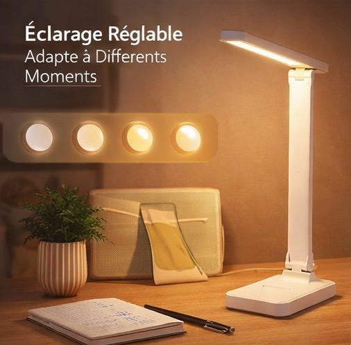 Lampe LED Bureau Architecte | 3 Modes · Bras Flexible · Protection des Yeux