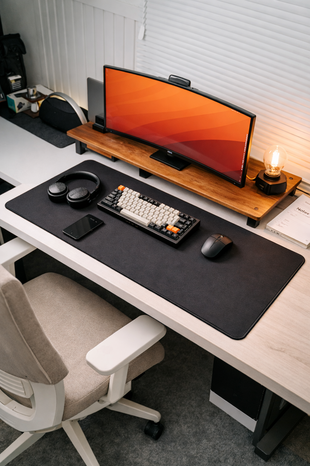 Tapis de Bureau XXL 800×400mm | Surface Imperméable · Base Antidérapante · Design Minimaliste